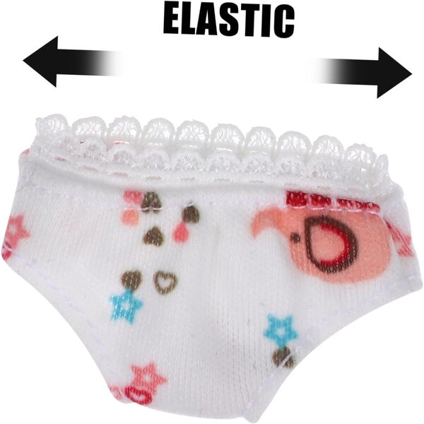 NOLITOY 3 Mini Culottes Bianche per Bambole in Tessuto Traspirante e Morbido