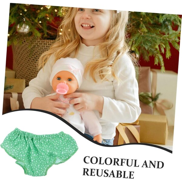 iplusmile Set 4 Culottes Reutilizzabili per Bambole 18 Pollici in Tessuto Blu Chiaro