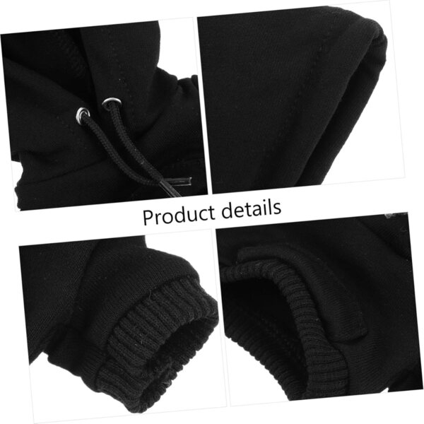 NOLITOY Mini Sweat à Capuche Nero in Cotone per Bambole, Accessorio Invernale Adorabile