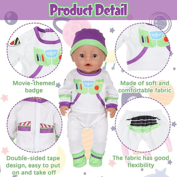 Set mit 5 Kleidungsstücken für 30–45 cm große Carreuty-Puppen – farbenfrohe und verschiedene Kleidungsstücke