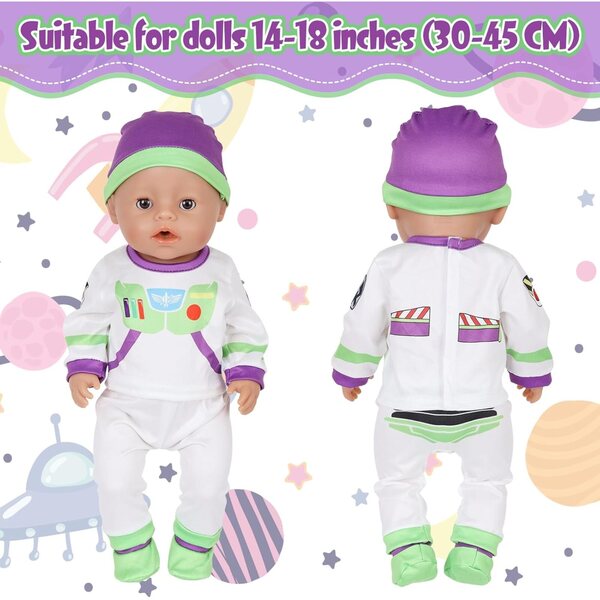 Set mit 5 Kleidungsstücken für 30–45 cm große Carreuty-Puppen – farbenfrohe und verschiedene Kleidungsstücke