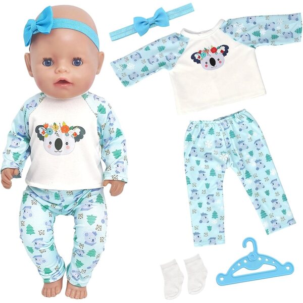 Abbigliamento per Bambole 43 cm Xerteam - Set Lavabile in Lavatrice