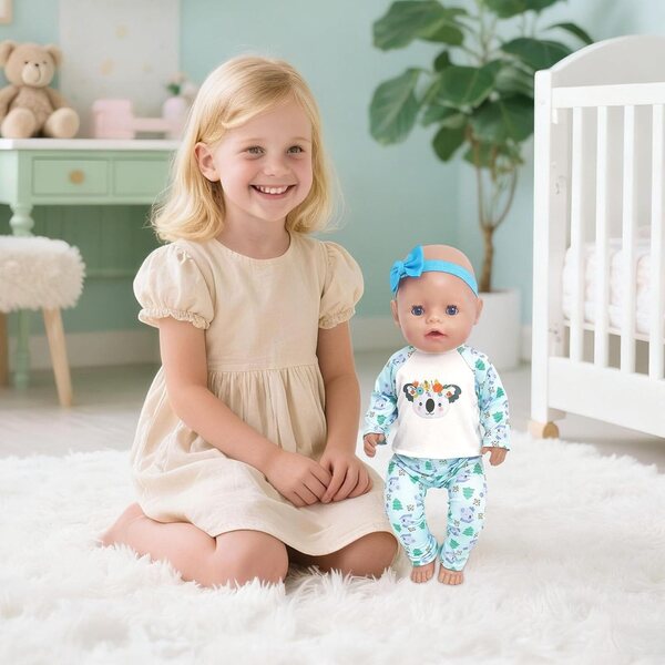 Abbigliamento per Bambole 43 cm Xerteam - Set Lavabile in Lavatrice
