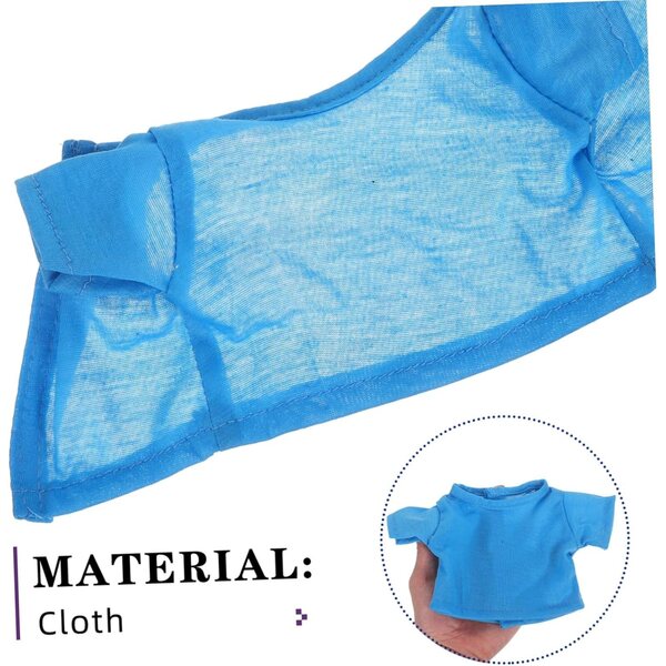 5 T-shirt colorati per animali in peluche, accessori moda per pupazzi 18 cm