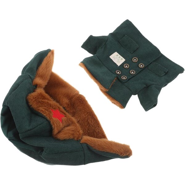 Costume Militare per Bambola con Cappotto e Cappello Caldi – Completo per Bambola Invernale