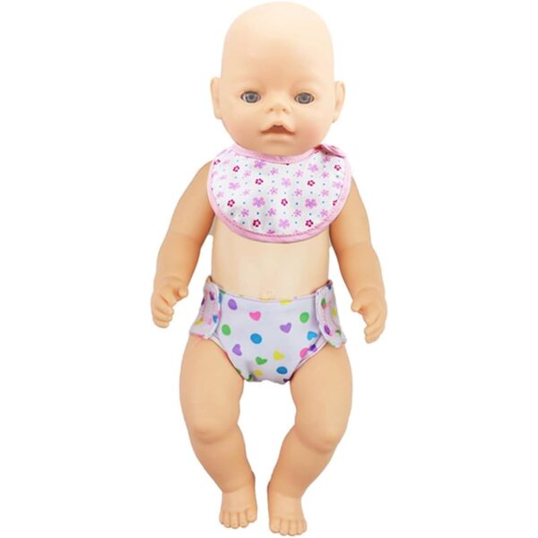 NOLITOY 12 Mini Pannolini Lavabili per Bambole 16-18 cm Accessori Giochi Infantili
