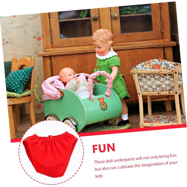 SOIMISS 4 Culottes Rosse per Bambole 45-60 cm - Mini Biancheria Intima in Tessuto