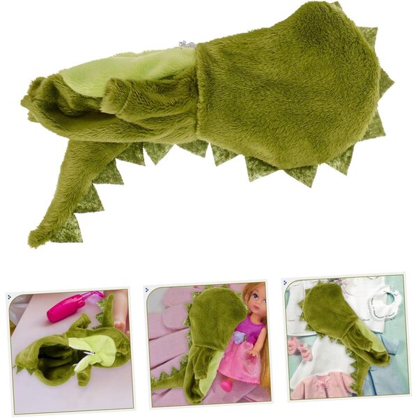 iplusmile Costume Dinosaure per Bambole Ob11, Abito Morbido e Riutilizzabile 15cm