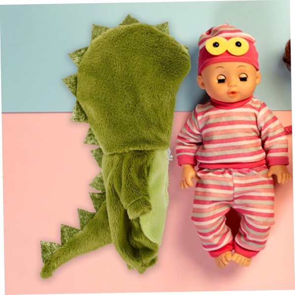 iplusmile Costume Dinosaure per Bambole Ob11, Abito Morbido e Riutilizzabile 15cm