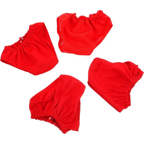 iplusmile Set mit 4 wiederverwendbaren roten Culottes für Puppen von 45–60 cm – Rollenspielzubehör