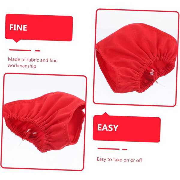 iplusmile Set mit 4 wiederverwendbaren roten Culottes für Puppen von 45–60 cm – Rollenspielzubehör