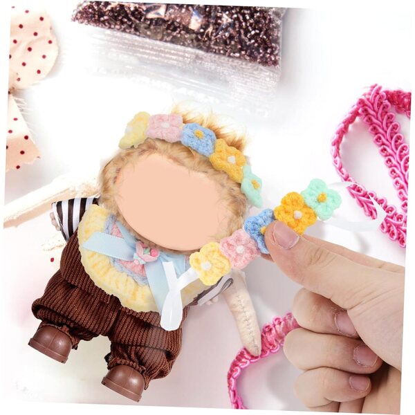 Set Bandeau e Bavaglino in Cotone per Bambole Baby - Accessori Eleganti e Pratici