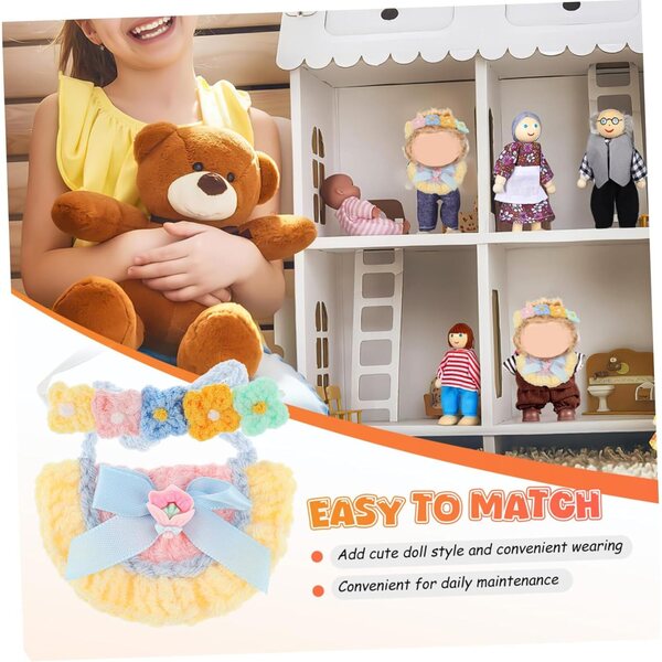 Set Bandeau e Bavaglino in Cotone per Bambole Baby - Accessori Eleganti e Pratici