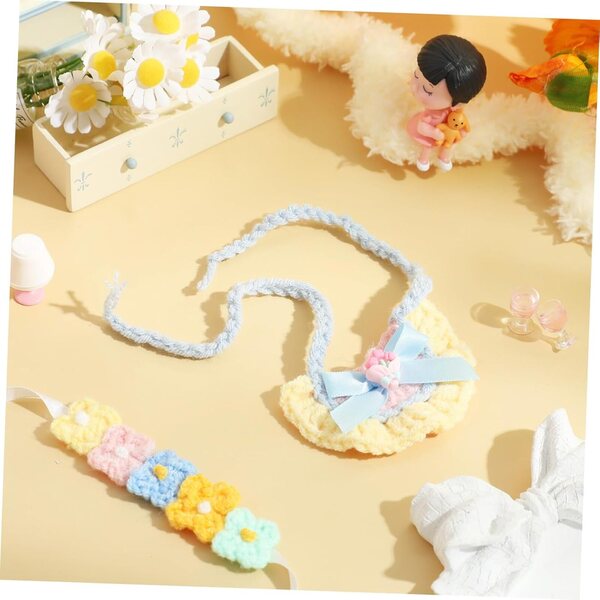 Set Bandeau e Bavaglino in Cotone per Bambole Baby - Accessori Eleganti e Pratici