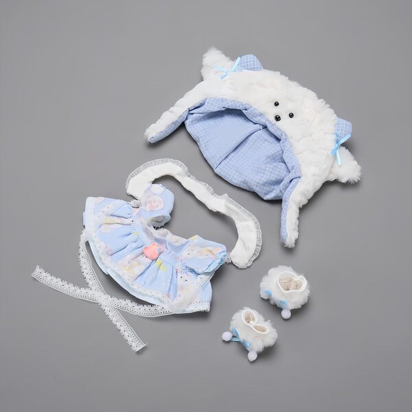 Vestiti per bambole in peluche 20 cm fatti a mano con cotone di alta qualità