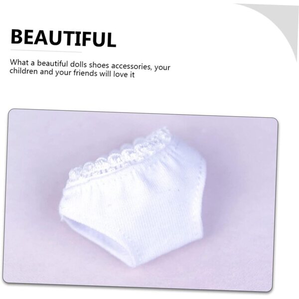 GALPADA 6 Culottes in Cotone per Bamboles, Sottovesti Elastiche Bianche per Bambole, 4x3,5cm