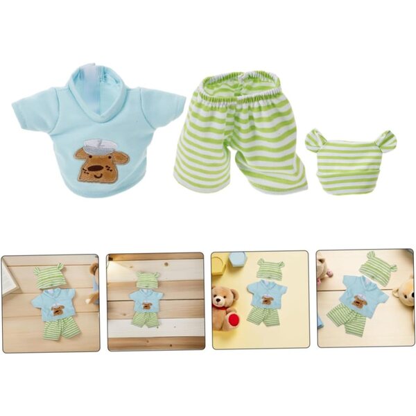GALPADA 2 Set Tenute Invernali con Pantalone, Camicia e Accessori per Bambole 10"