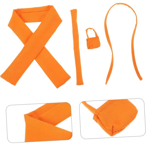 SOIMISS Costume Moine per Bambole 17 cm Abito Peluche Arancione Morbido e Riutilizzabile