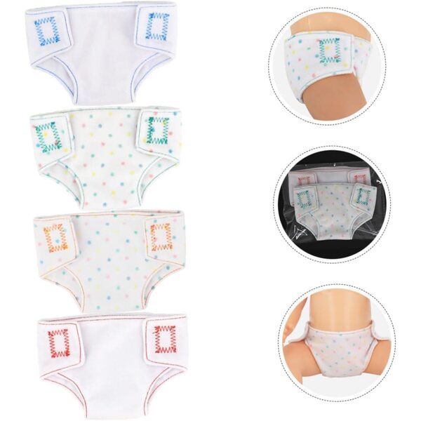 Set 4 Sottovesti in Tessuto per Bambole 18 cm Accessori Costume Gioco di Ruolo