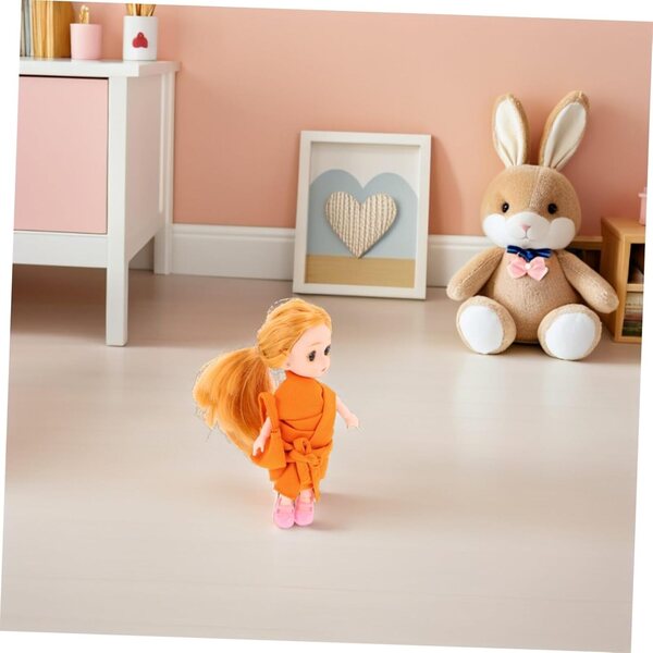 Mönchskostüm für Puppe aus orangefarbenem Polyester – Cosplay-Kleidung und Dekoration