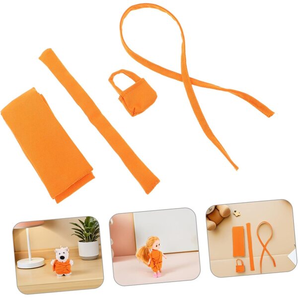 Mönchskostüm für Puppe aus orangefarbenem Polyester – Cosplay-Kleidung und Dekoration