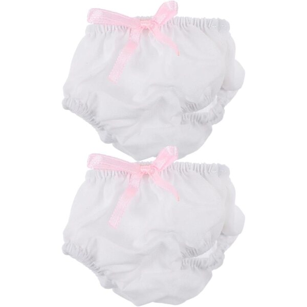 Hemobllo 2 Culottes Mini per Bamboles Lavables e Riutilizzabili, Accessori Bianchi