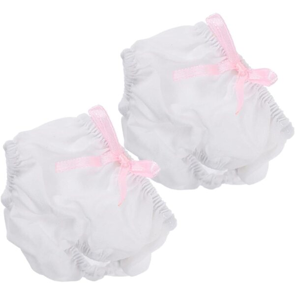 Hemobllo 2 Culottes Mini per Bamboles Lavables e Riutilizzabili, Accessori Bianchi