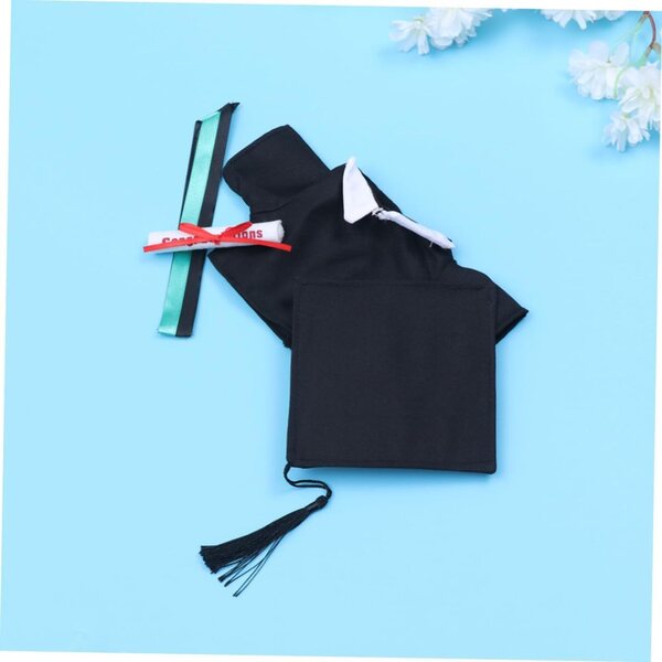 Hemobllo Abito Verde da Laurea per Bambole con Cappello e Accessori