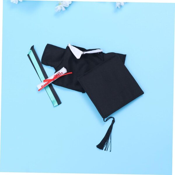 Hemobllo Abito Verde da Laurea per Bambole con Cappello e Accessori