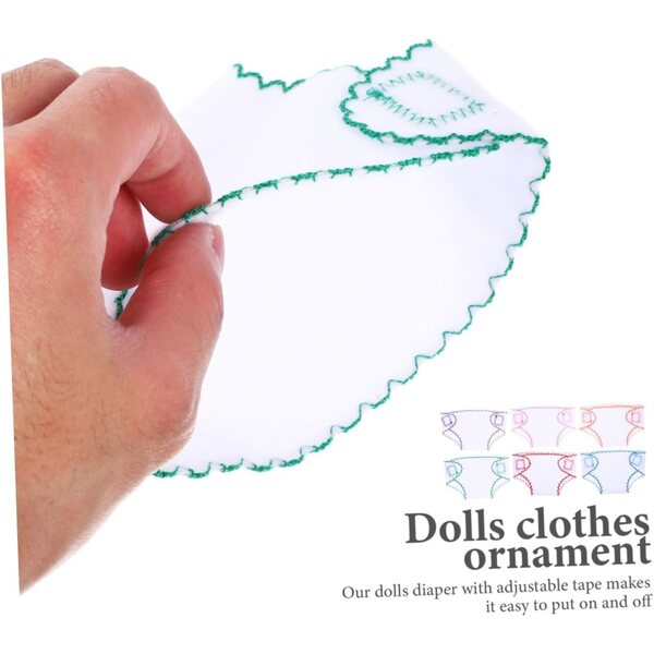 NOLITOY 6 Couches Lavables per Bambole – Accessori Riutilizzabili Miniature per Bambini