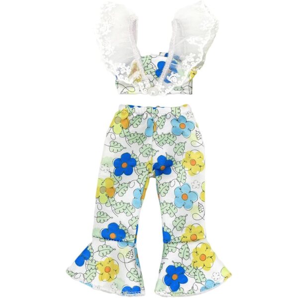 GALPADA Set Abbigliamento Estivo per Bambole - Top a Bretelle e Pantaloni Evasé in Tessuto Leggero