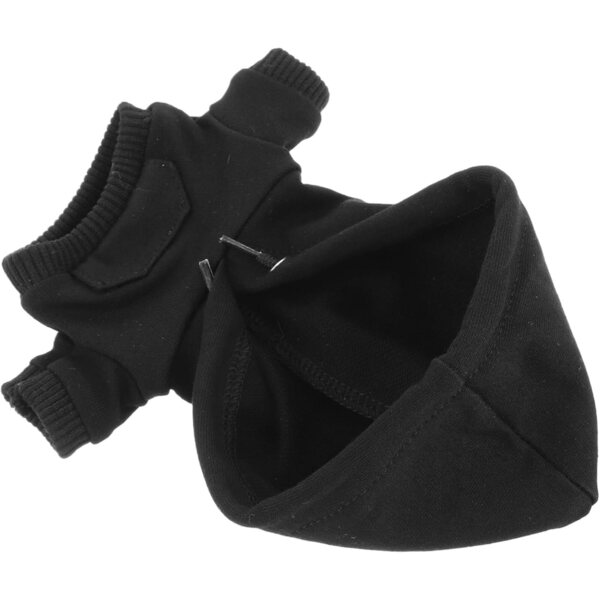 Mini Felpa con Cappuccio SOIMISS per Bambole - Accessorio in Cotone Nero 17,5x12cm
