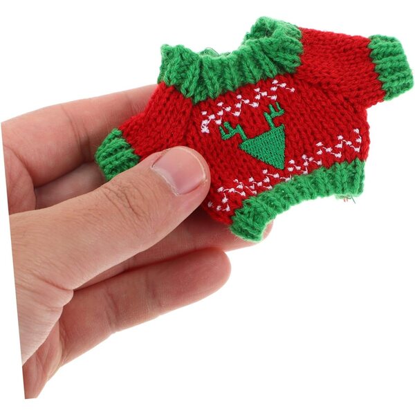Pull di Peluche per Bambole NOLITOY Rosso e Verde, Morbido e Confortevole
