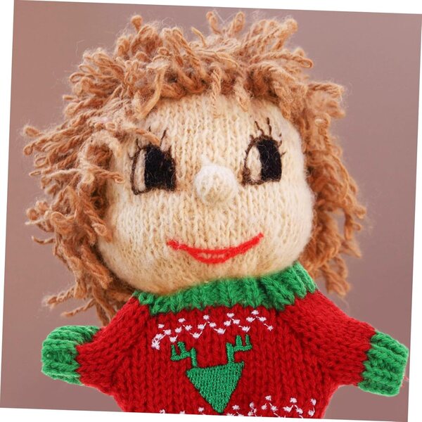 Pull di Peluche per Bambole NOLITOY Rosso e Verde, Morbido e Confortevole
