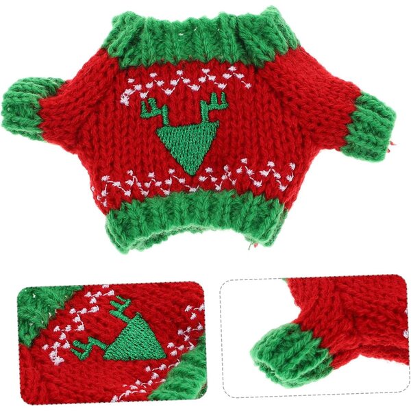 Pull di Peluche per Bambole NOLITOY Rosso e Verde, Morbido e Confortevole