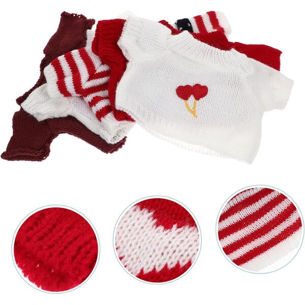 BESTonZON Set 5 Pezzi Abiti per Pupazzi Orso Accessori Colorati e Riutilizzabili
