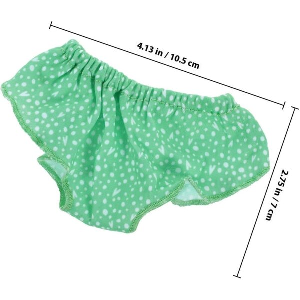 Set 4 Culottes per Bambole da 18 Pollici in Tessuto Blu Cielo, Facili da Indossare