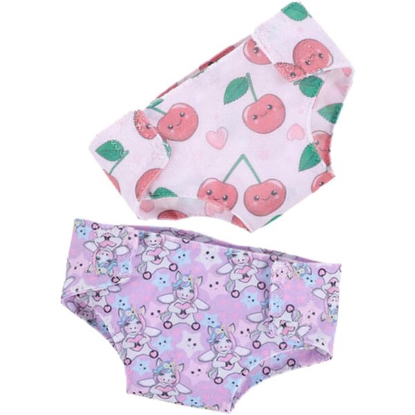 SOIMISS 2 Culottes in Tessuto per Bambole 18 Pollici, Riutilizzabili e Sicure