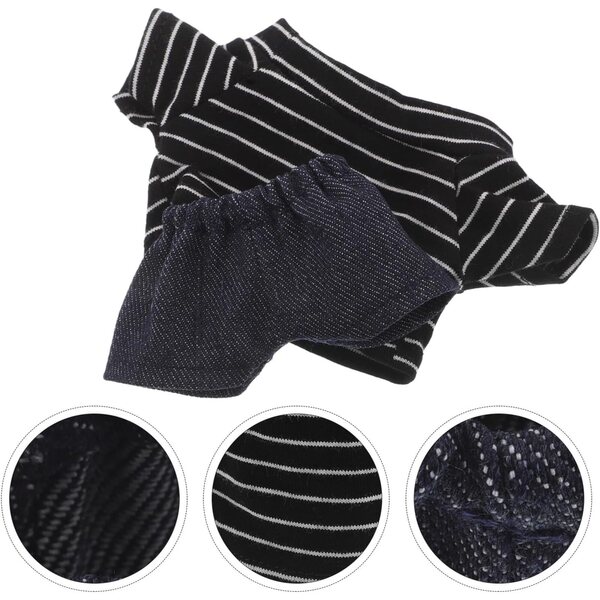 Costume BESTonZON per bambola Orsetto 20 cm con camicia e pantaloni Blu Navy
