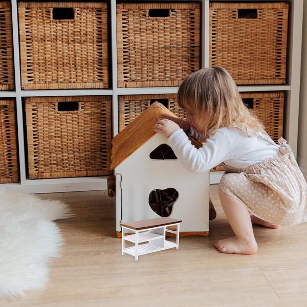 Mini-Holztisch für Puppenhäuser, SOPOTUTU Miniatur-Dekomöbel