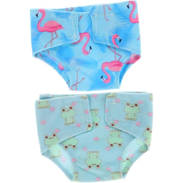 Set 2 Culottes Lavabili per Bambole 18 Pollici - Accessori Sottovesti Riutilizzabili Bambini
