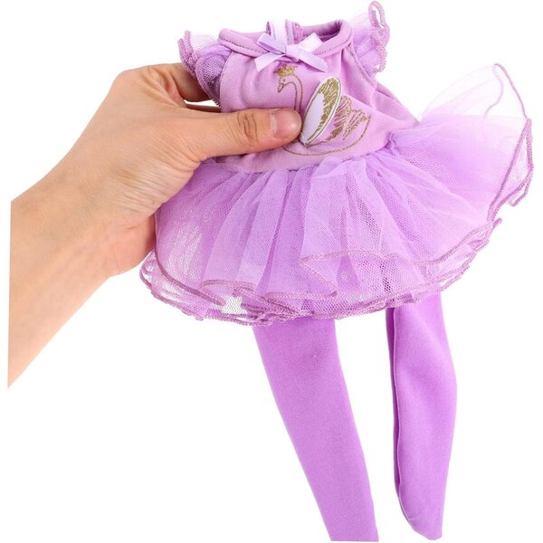 Ballettkostüm für NOLITOY-Puppen mit Schuhen und Accessoires, elegantes lila Tutu