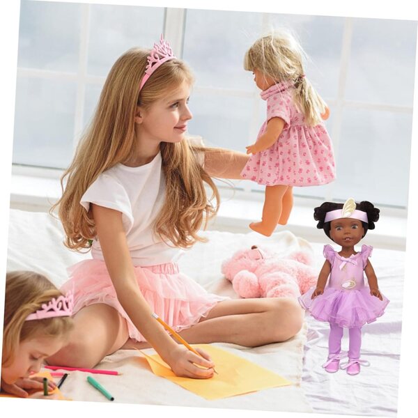 Ballettkostüm für NOLITOY-Puppen mit Schuhen und Accessoires, elegantes lila Tutu
