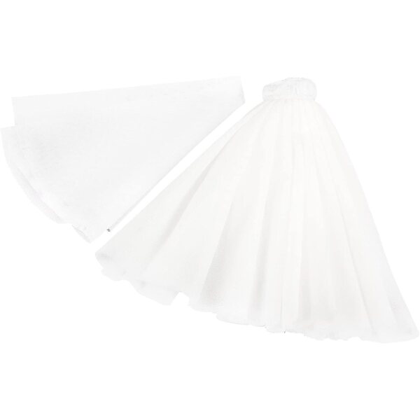 Robe da sposa per bambola bianca in tessuto tulle - Costume riutilizzabile decorativo