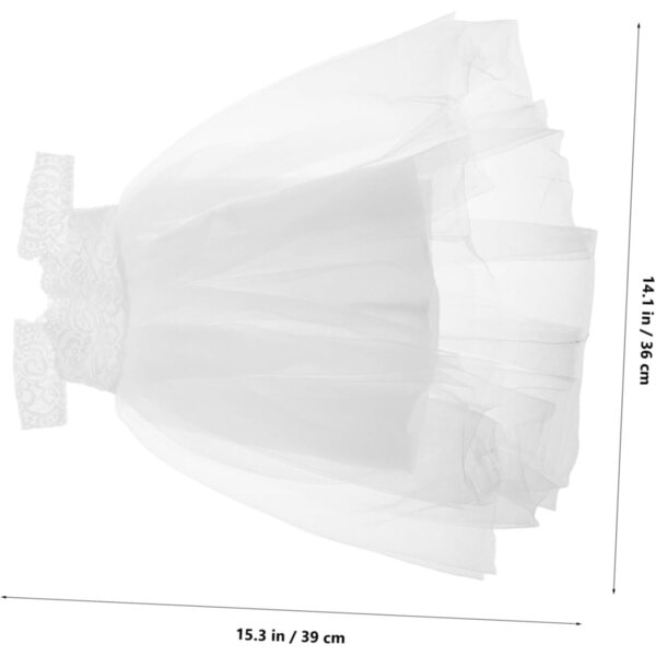 GALPADA Abito da Sposa per Bambole 18'' con Pizzo e Ricami Eleganti in Poliestere