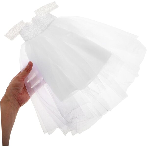 GALPADA Abito da Sposa per Bambole 18'' con Pizzo e Ricami Eleganti in Poliestere