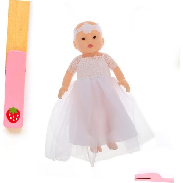 GALPADA Abito da Sposa per Bambole 18'' con Pizzo e Ricami Eleganti in Poliestere