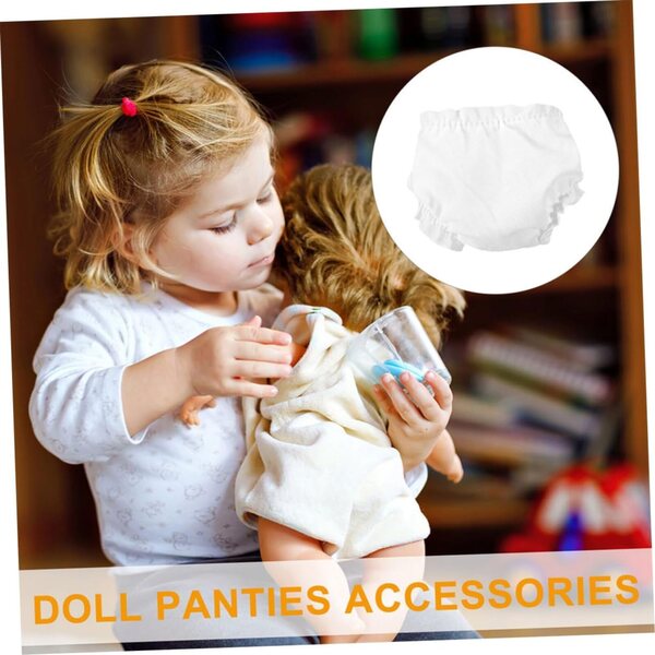 SOIMISS Set 5 Mutandine Bianche per Bambole, Mini Sotto-Vestiti Riutilizzabili