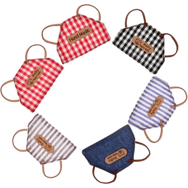 NOLITOY Set 6 Mini Tablier in Tessuto a Quadretti per Bambole, Accessori Vintage