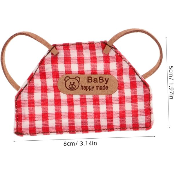 NOLITOY Set 6 Mini Tablier in Tessuto a Quadretti per Bambole, Accessori Vintage